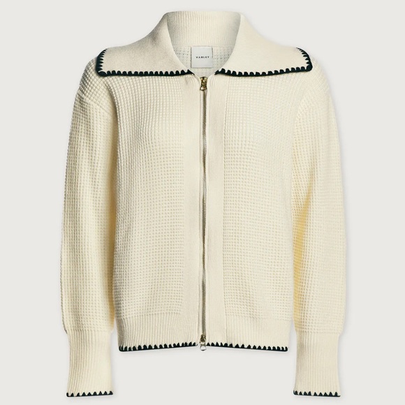 Varley | Sibley Soft Knit Jacket In Egret - Picture 3 of 7